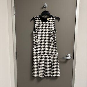 Michael Kors Pleated Houndstooth Dress 6